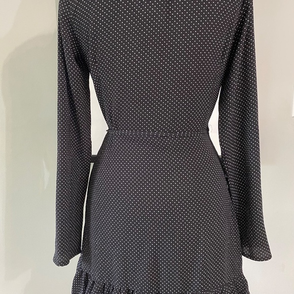 Polka Dot Wrap Dress with Ruffle Detail - Picture 3 of 4